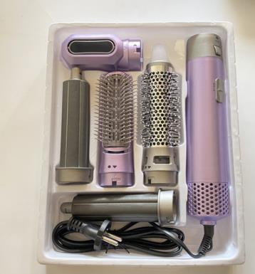 Peigne Chauffant 5 en 1 – Boucles Automatiques, Lissage, Fer à Friser, Stick Absorbant et Utilisation Wet & Dry