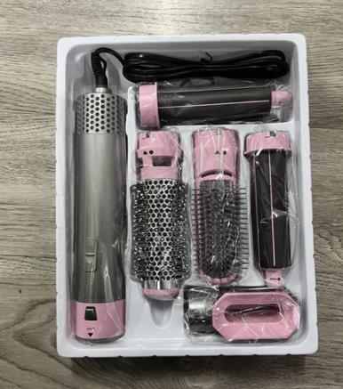 Peigne Chauffant 5 en 1 – Boucles Automatiques, Lissage, Fer à Friser, Stick Absorbant et Utilisation Wet & Dry