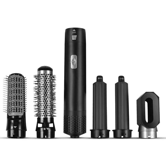 Peigne Chauffant 5 en 1 – Boucles Automatiques, Lissage, Fer à Friser, Stick Absorbant et Utilisation Wet & Dry